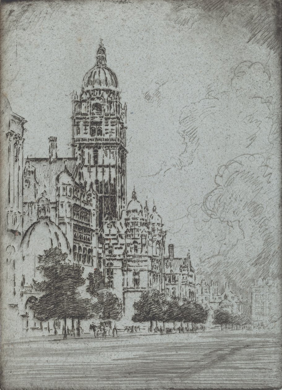 Magnifiek Kensington, 1904 door Joseph Pennell