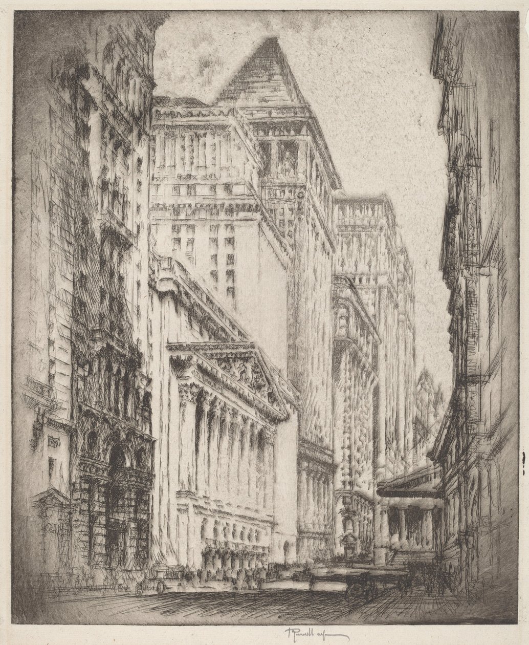 New York Stock Exchange door Joseph Pennell