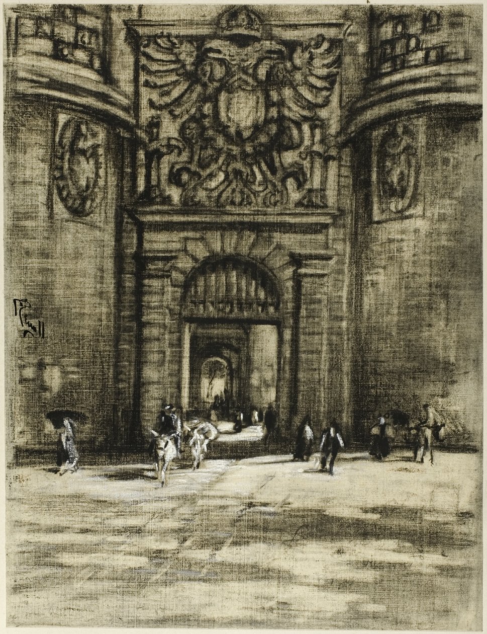 Porta Viragia, Toledo door Joseph Pennell