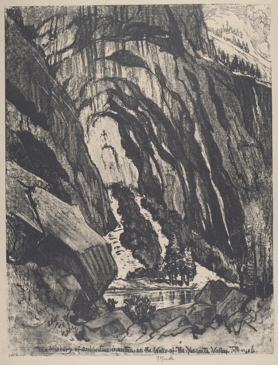 De Kathedraaldeur door Joseph Pennell