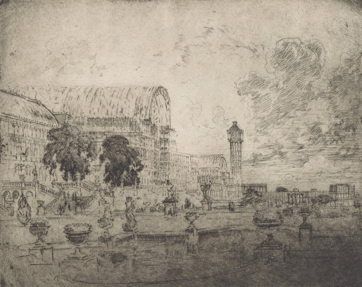 Het Crystal Palace, 1905 door Joseph Pennell