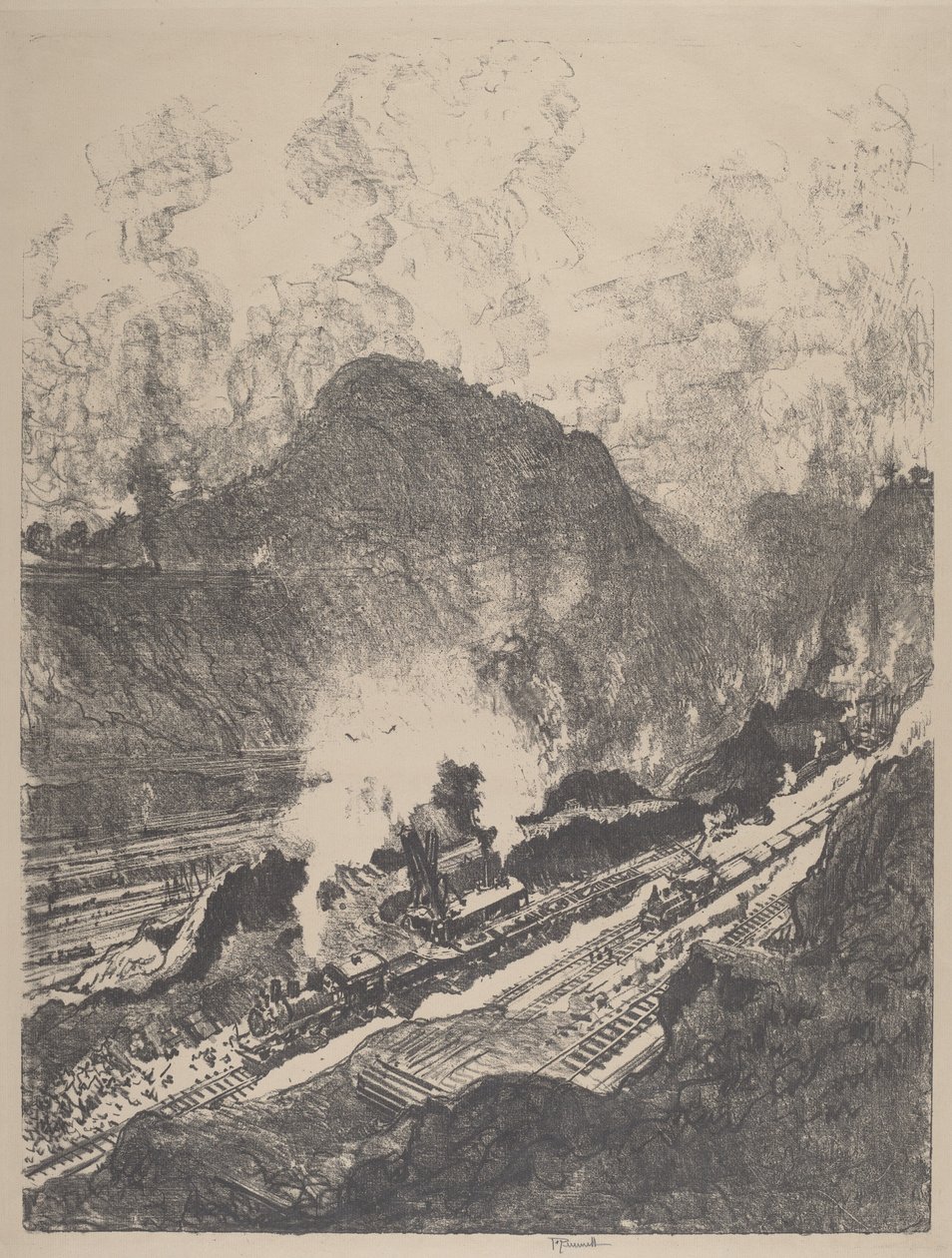 De Snee vanuit Culebra door Joseph Pennell