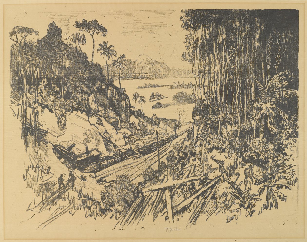 De jungle, 1912 door Joseph Pennell