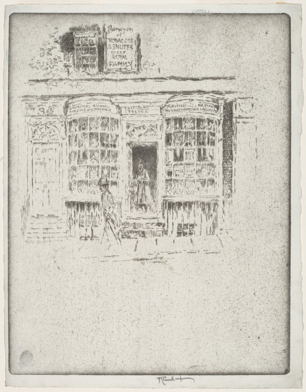 De tabakswinkel door Joseph Pennell
