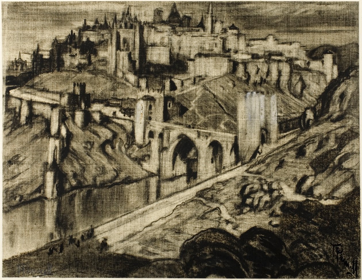 De torenhoge stad, Toledo door Joseph Pennell