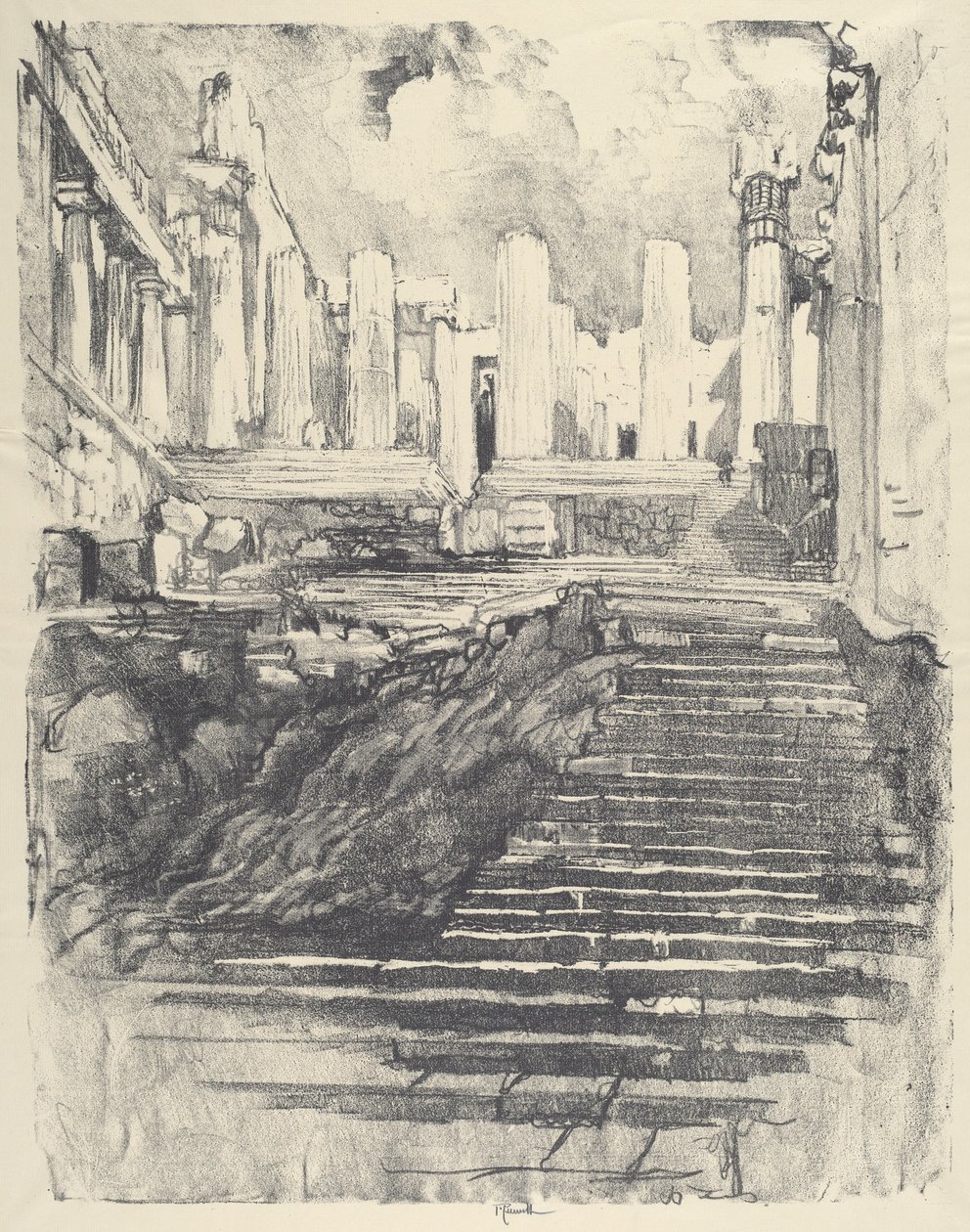 De Weg naar de Akropolis door Joseph Pennell
