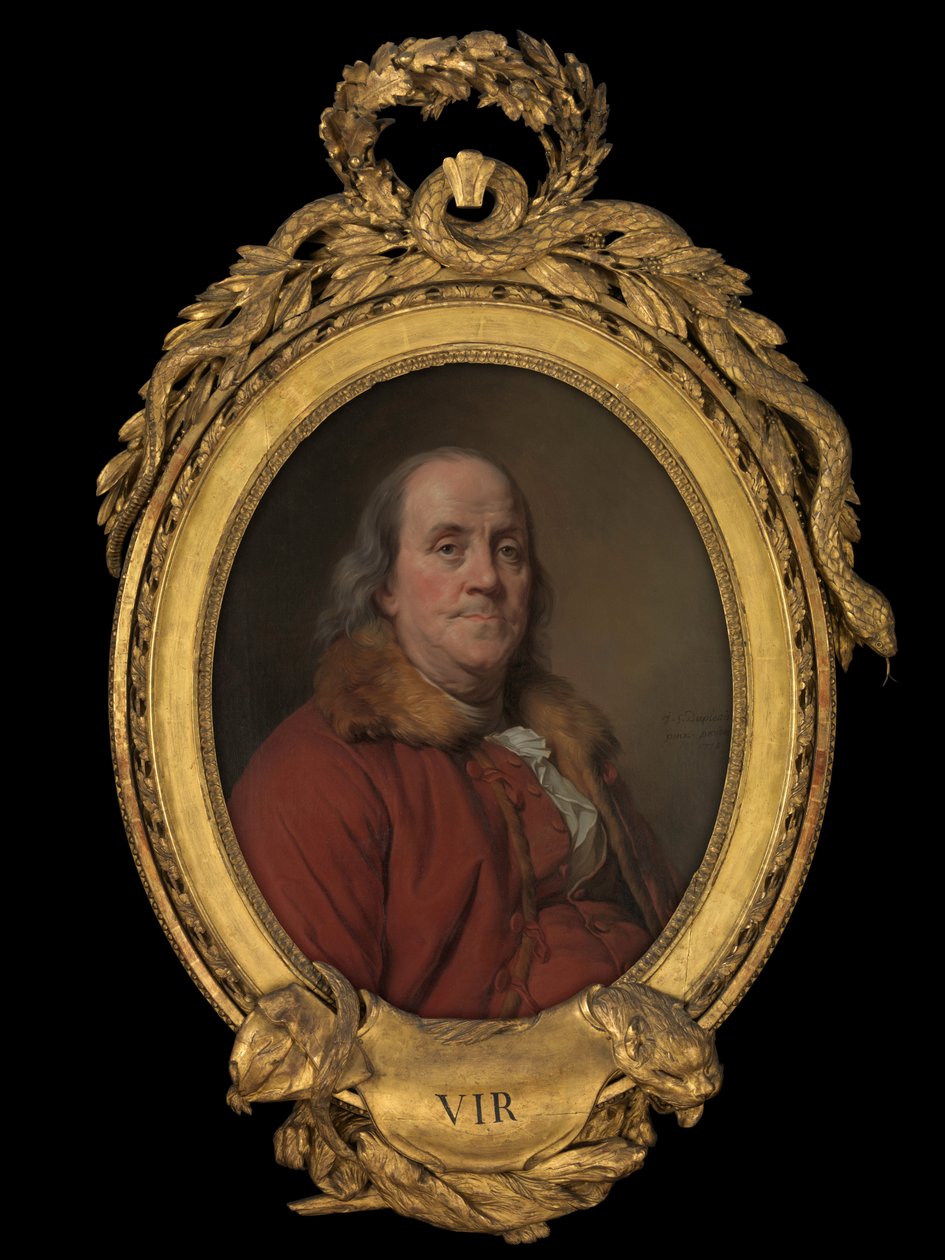 Benjamin Franklin door Joseph Siffred Duplessis