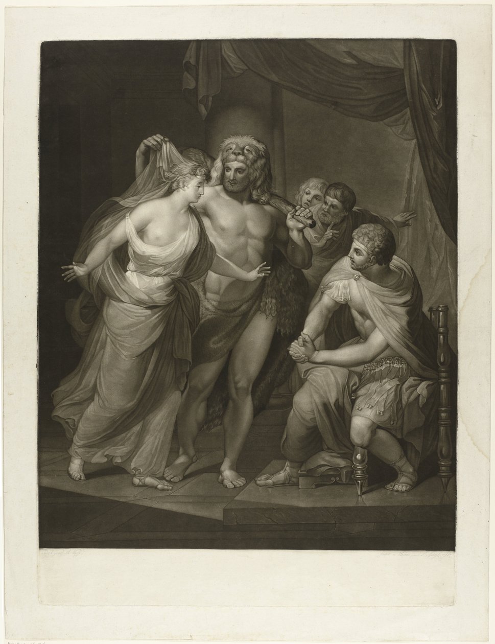 Hercules brengt Alcestis terug uit de onderwereld door Joseph Spiegl