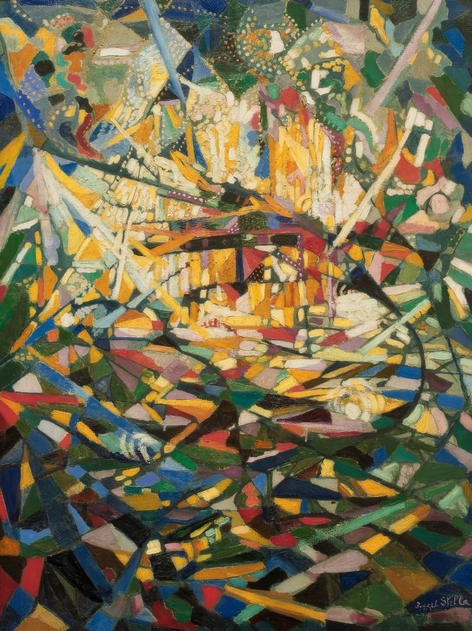 Battle of Lights, Coney Island door Joseph Stella