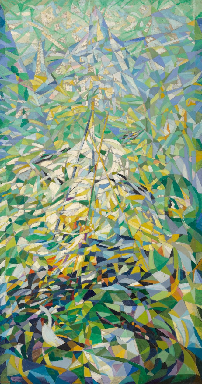 Lente (De processie) door Joseph Stella