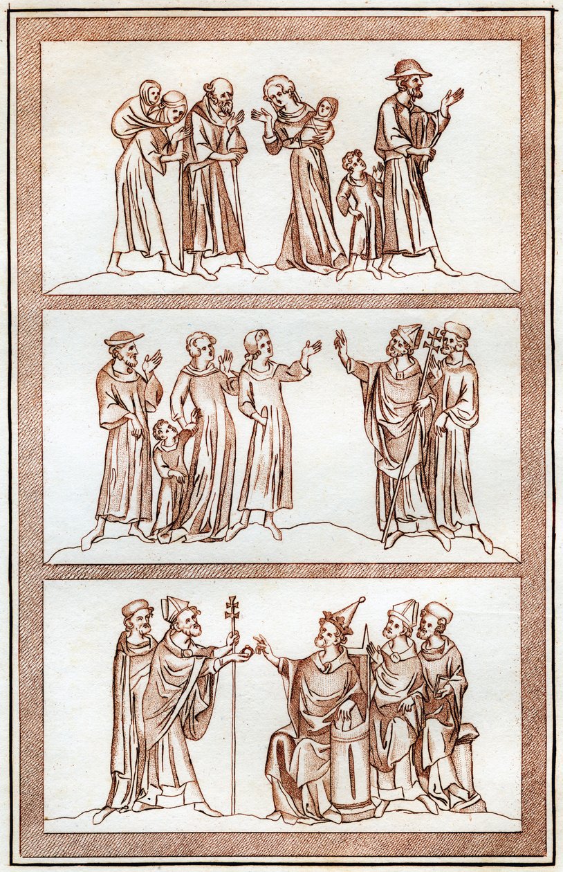 Het leven van Thomas Becket, 1801 door Joseph Strutt