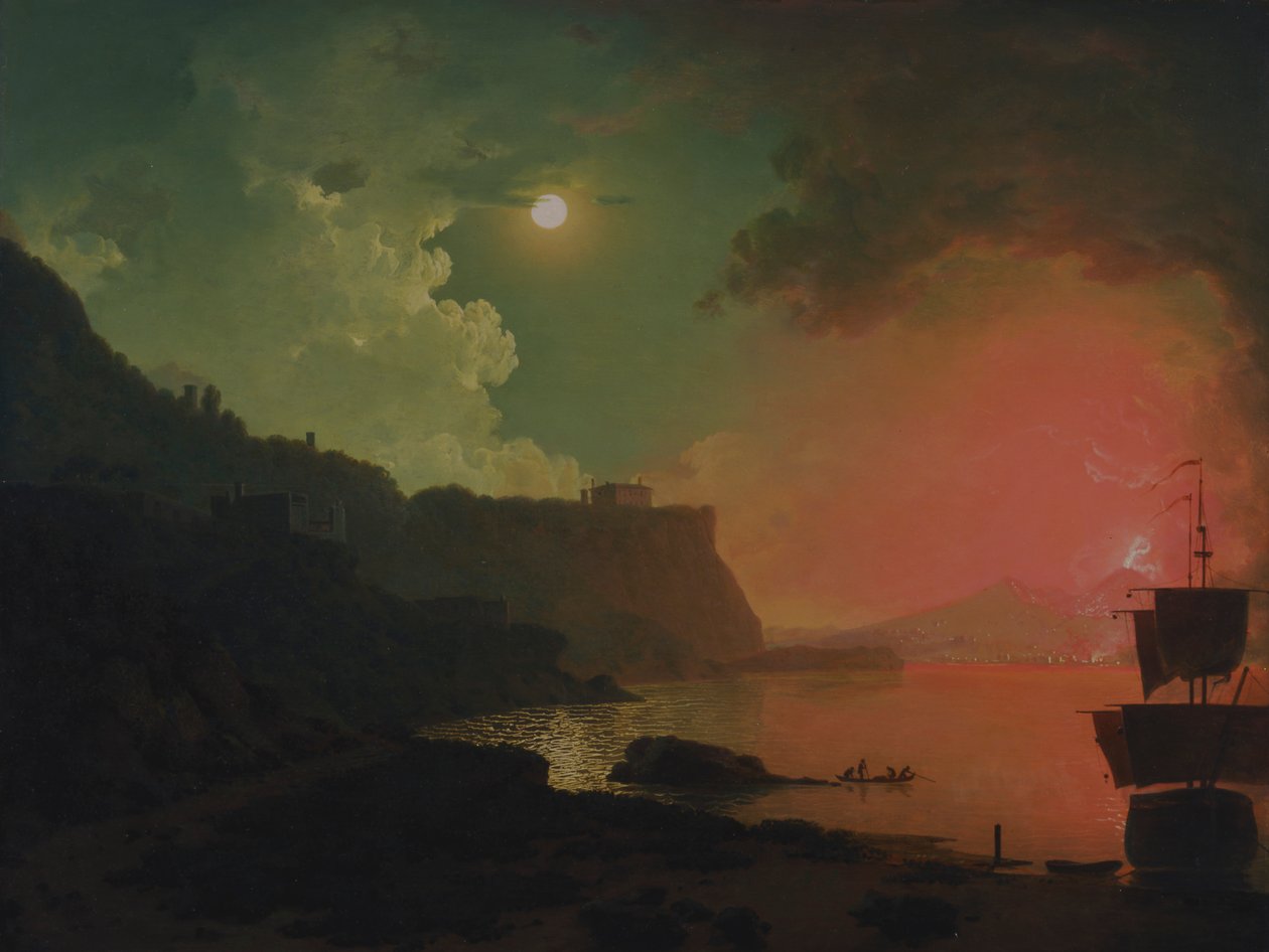 Vesuvius vanaf Posillipo door Joseph Wright of Derby