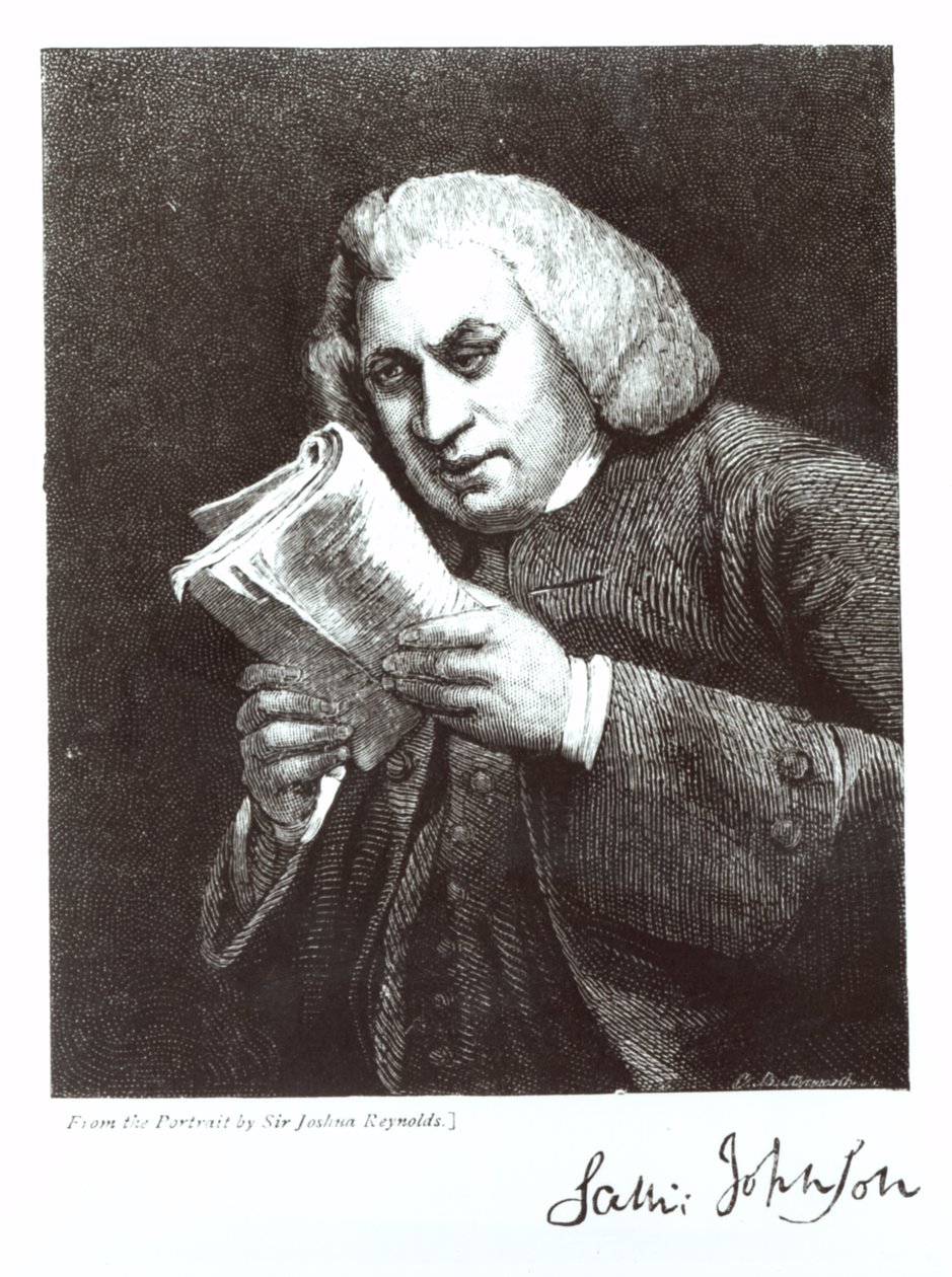 Samuel Johnson (1709-84) door Joshua Reynolds