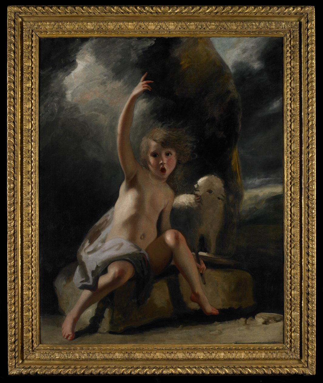 Het kind Johannes de Doper in de wildernis door Joshua Reynolds