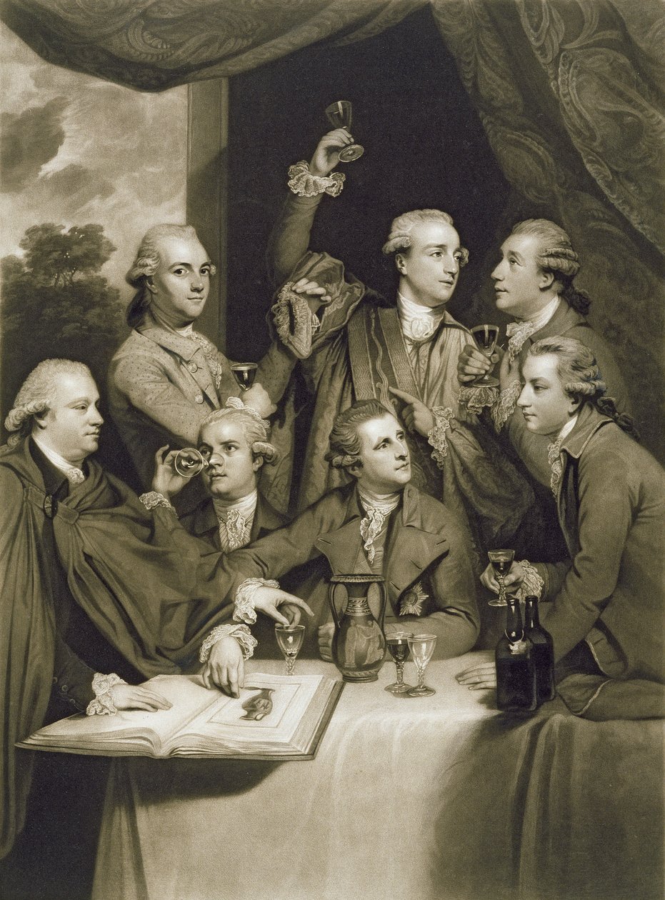 De Dilettanti Society, gegraveerd door William Say, 1812 door Joshua Reynolds