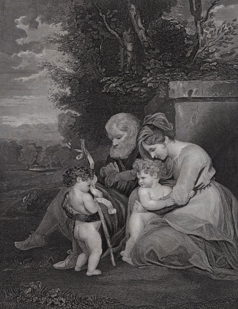 De Heilige Familie (gravure) door Joshua (after) Reynolds