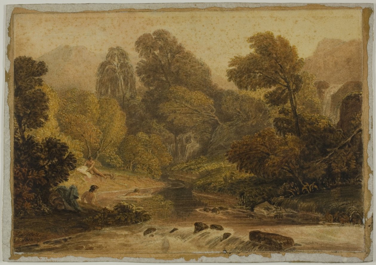 Een scène bij Lodore, Cumberland door Joshua Cristall