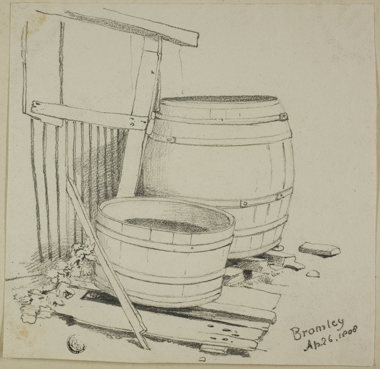 Wasbak en vat door Joshua Cristall