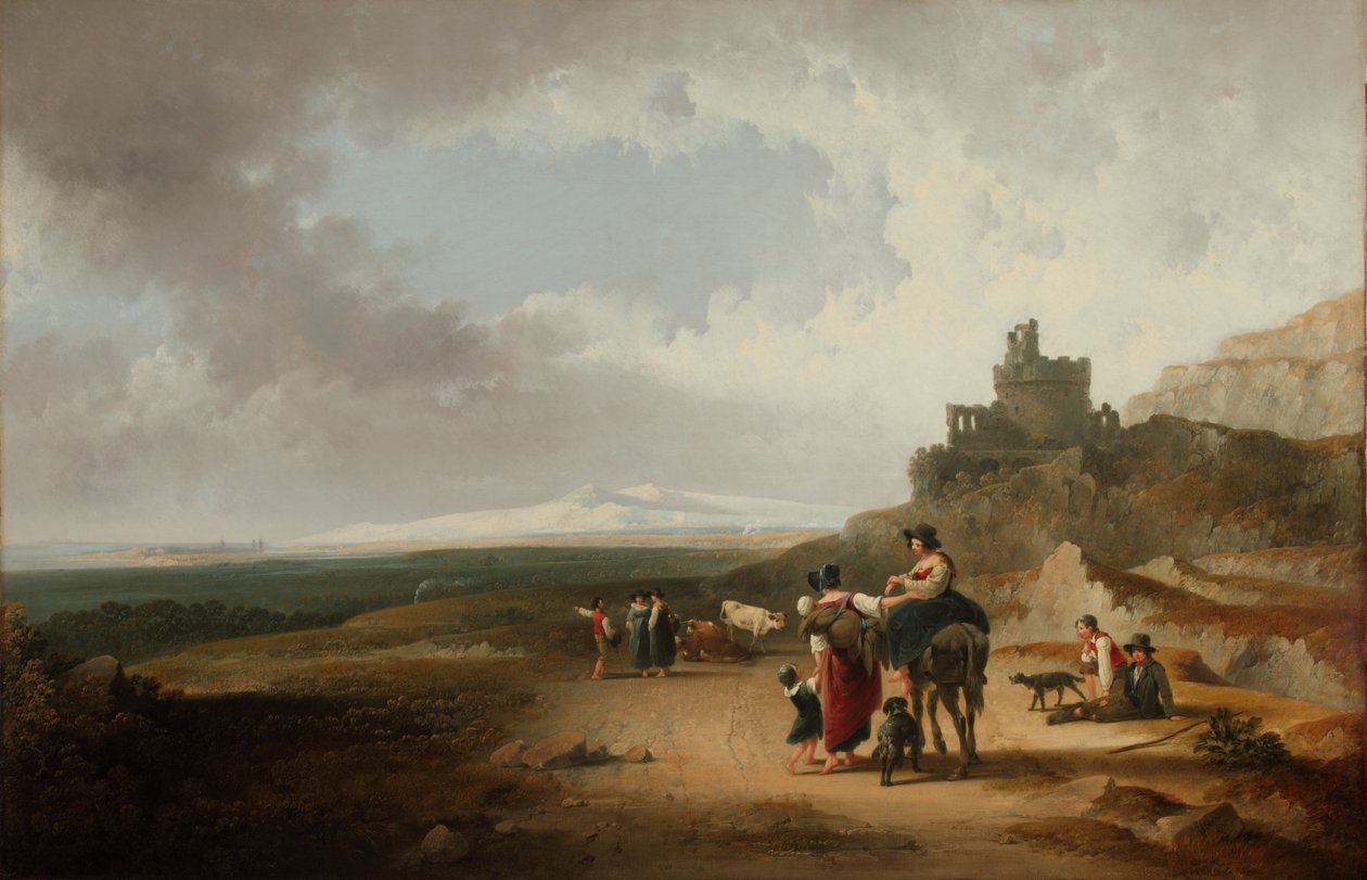 Romantisch Landschap 1835 door Joshua Shaw