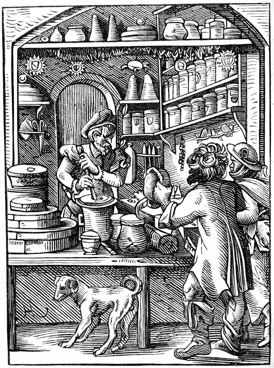 Apotheker, 16e eeuw 1849 door Jost Amman
