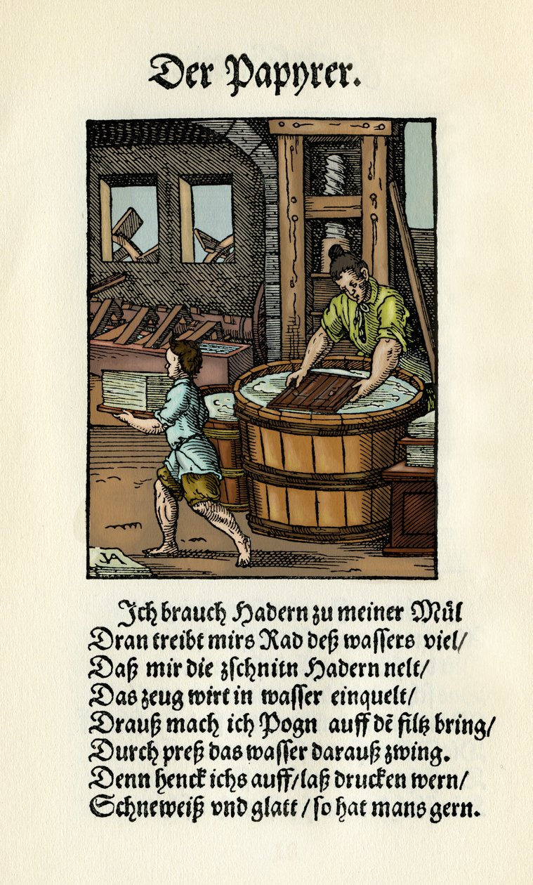 Papiermaker door Jost Amman