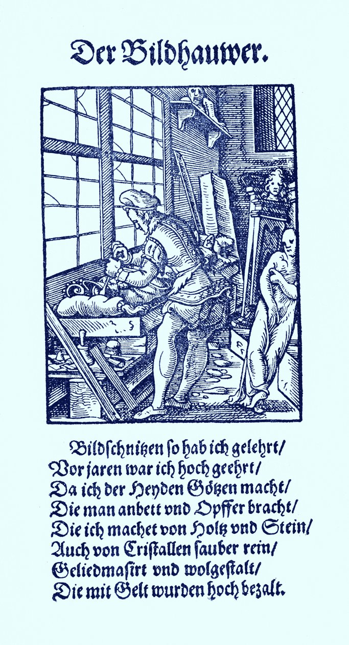 De beeldhouwer door Jost Amman