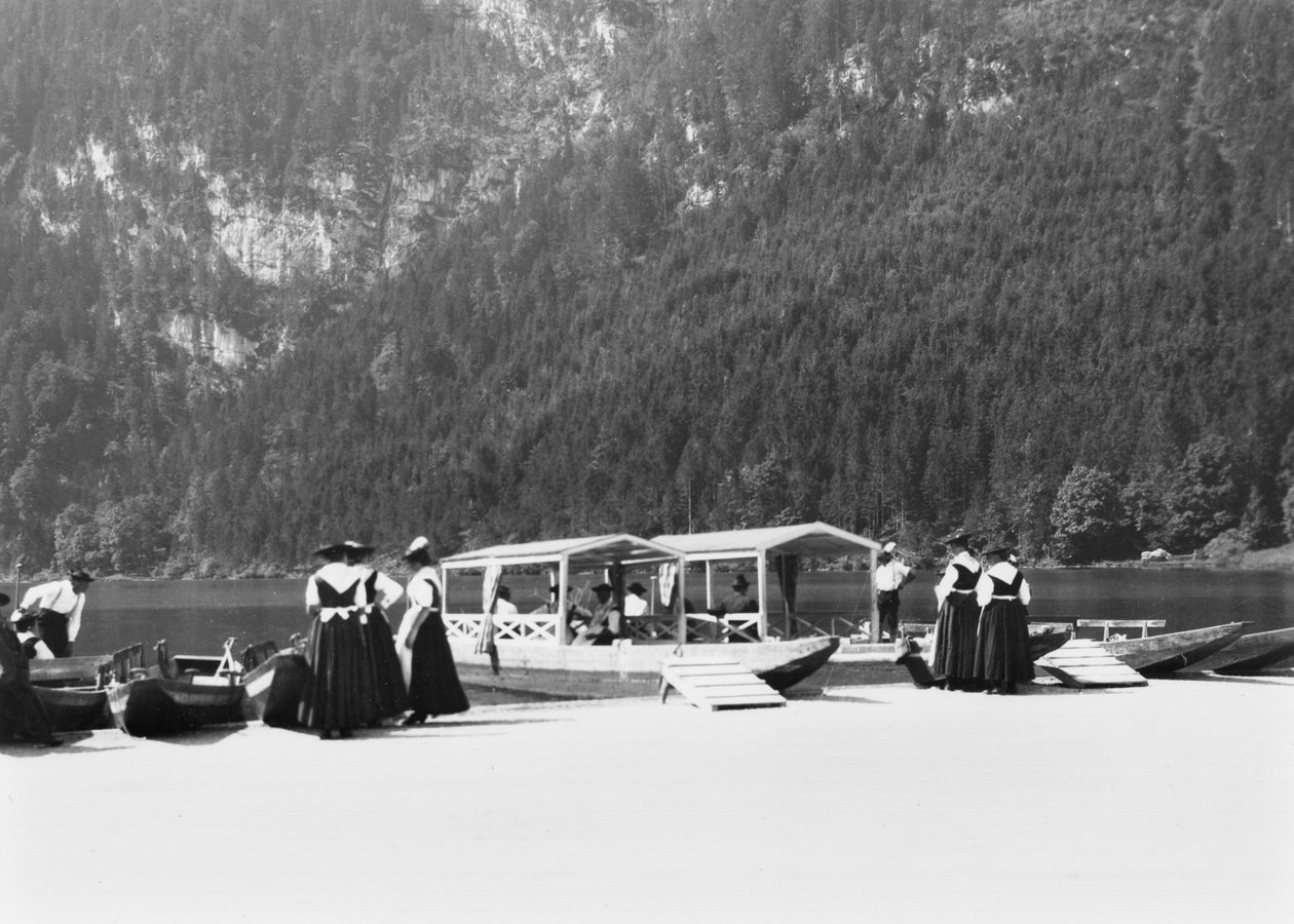 Boten bij Konigssee, ca. 1910 door Jousset