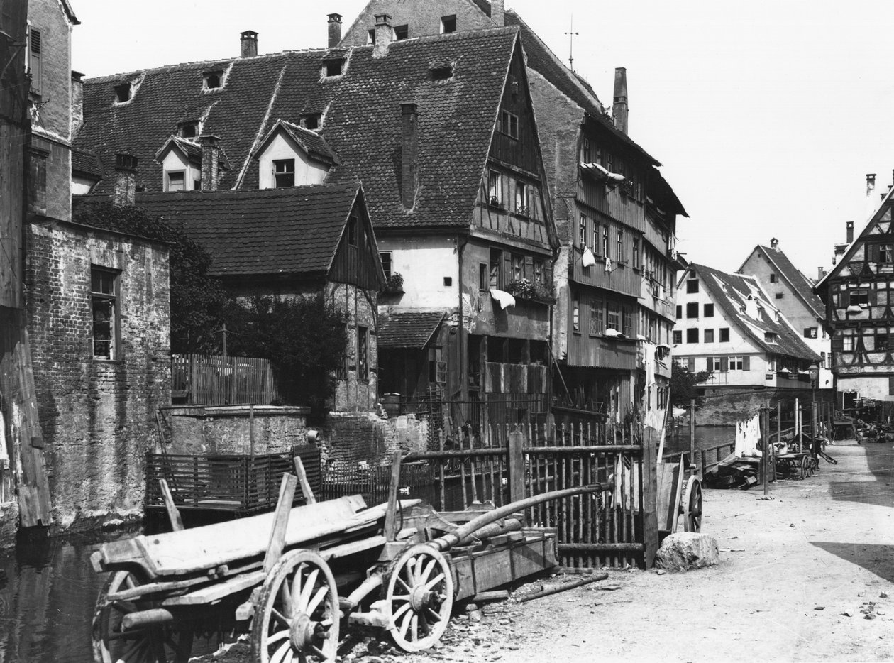Uitzicht op de oude wijk, Ulm, c.1910 door Jousset