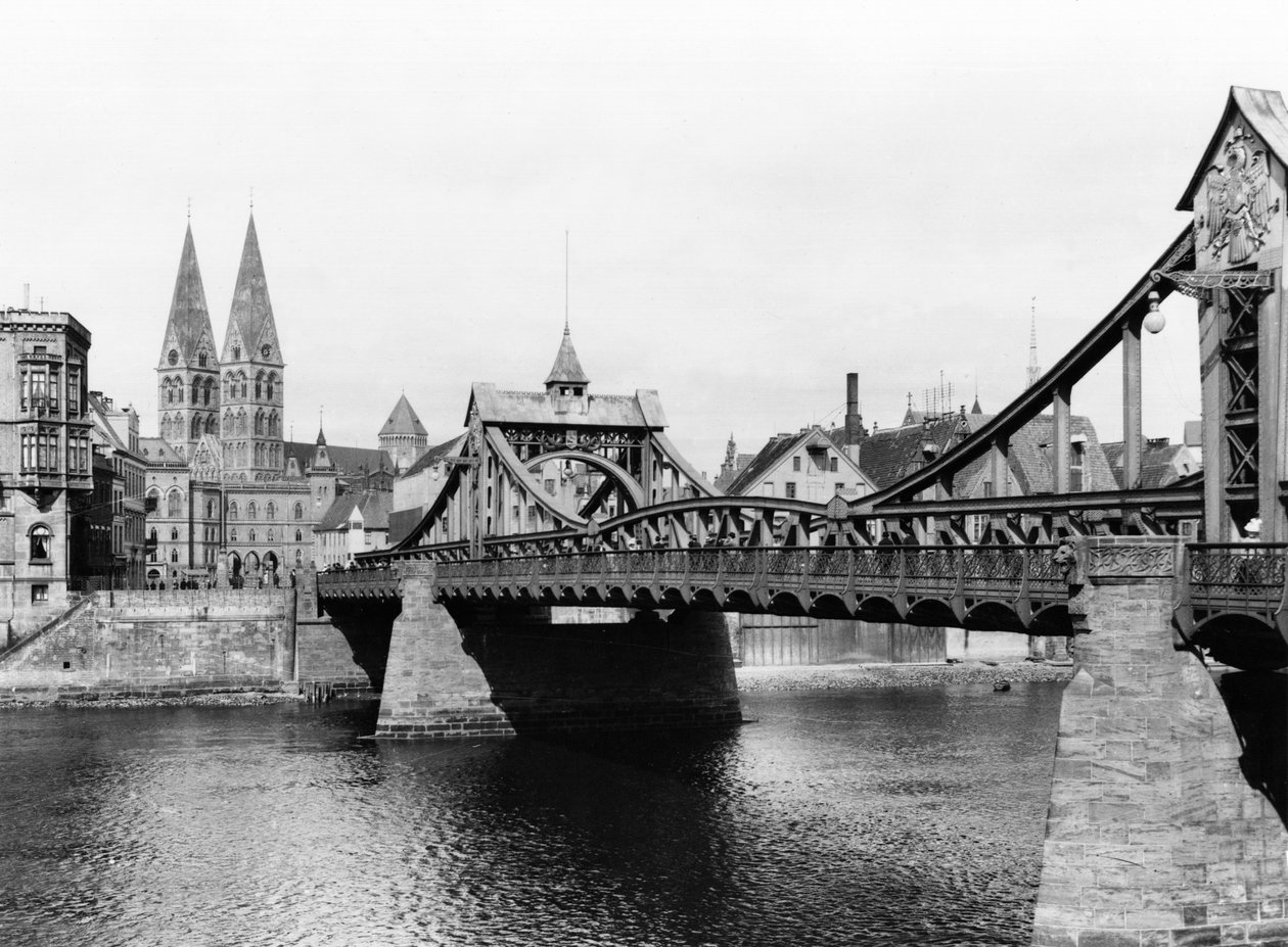 Weserbrug, Bremen, ca. 1910 door Jousset