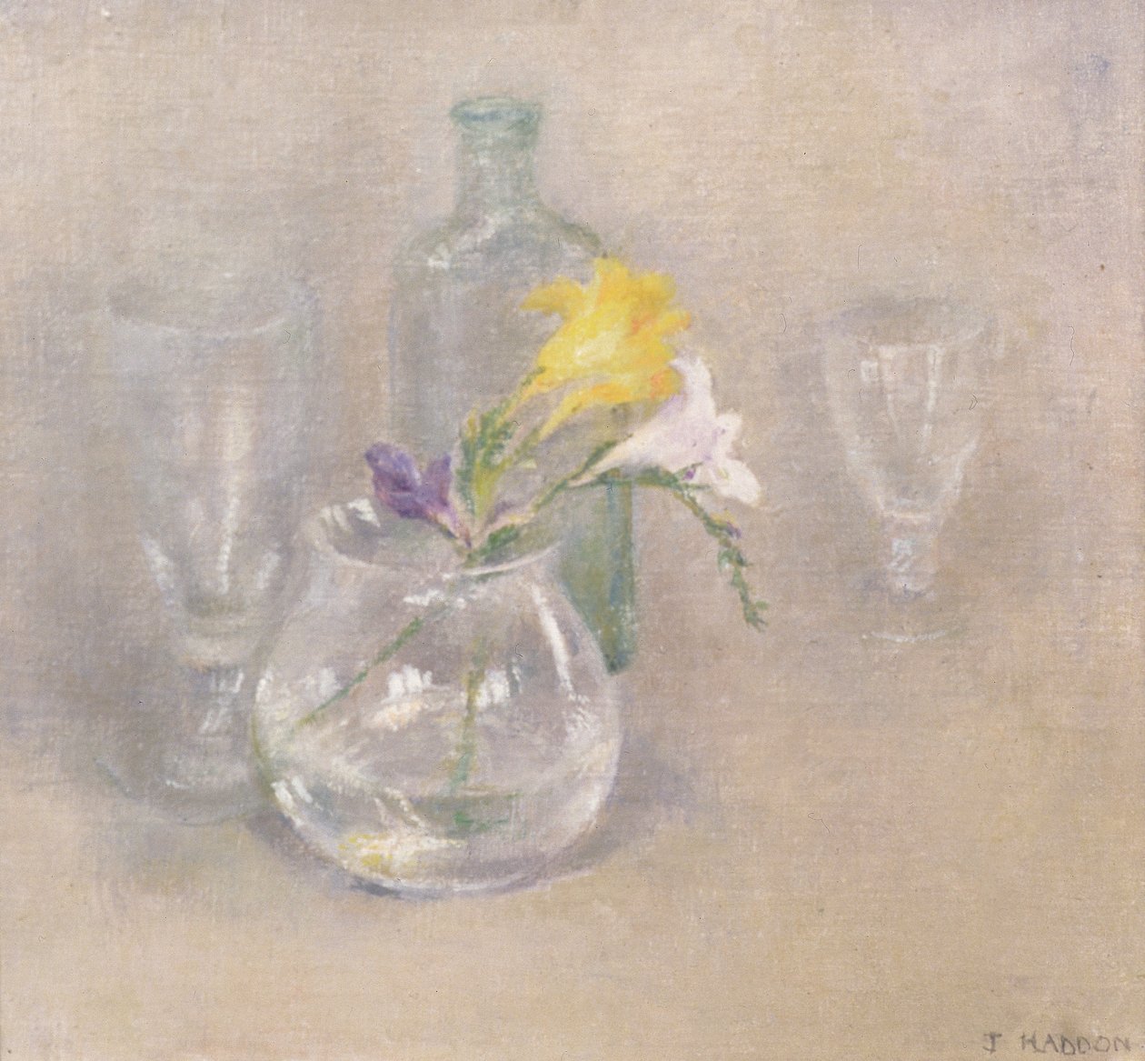 Stilleven met glas door Joyce Haddon