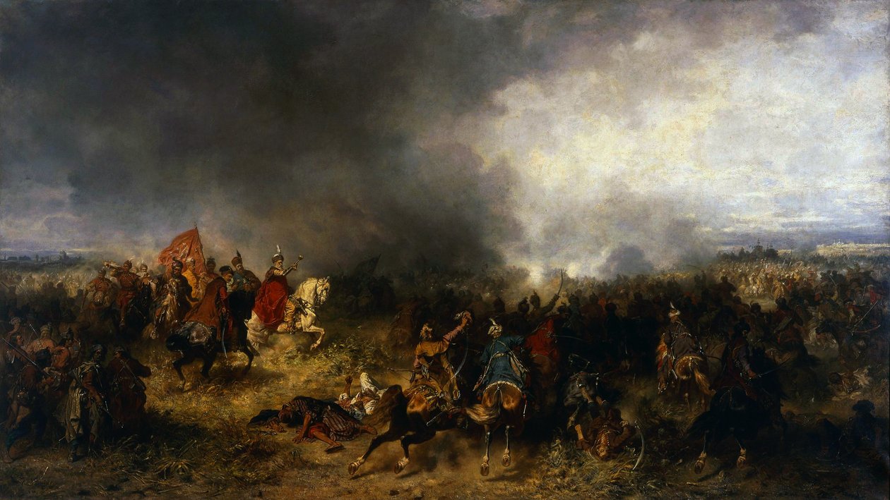 Slag bij Khotyn 1621 door Jozef Brandt
