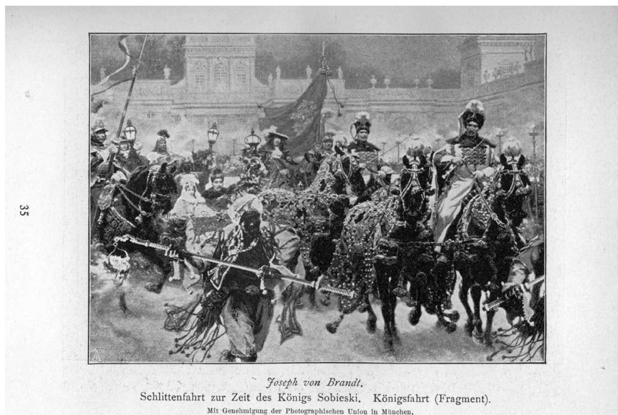 Sleerit ten tijde van koning Sobieski. Koningsrit (Fragment) door Jozef Brandt