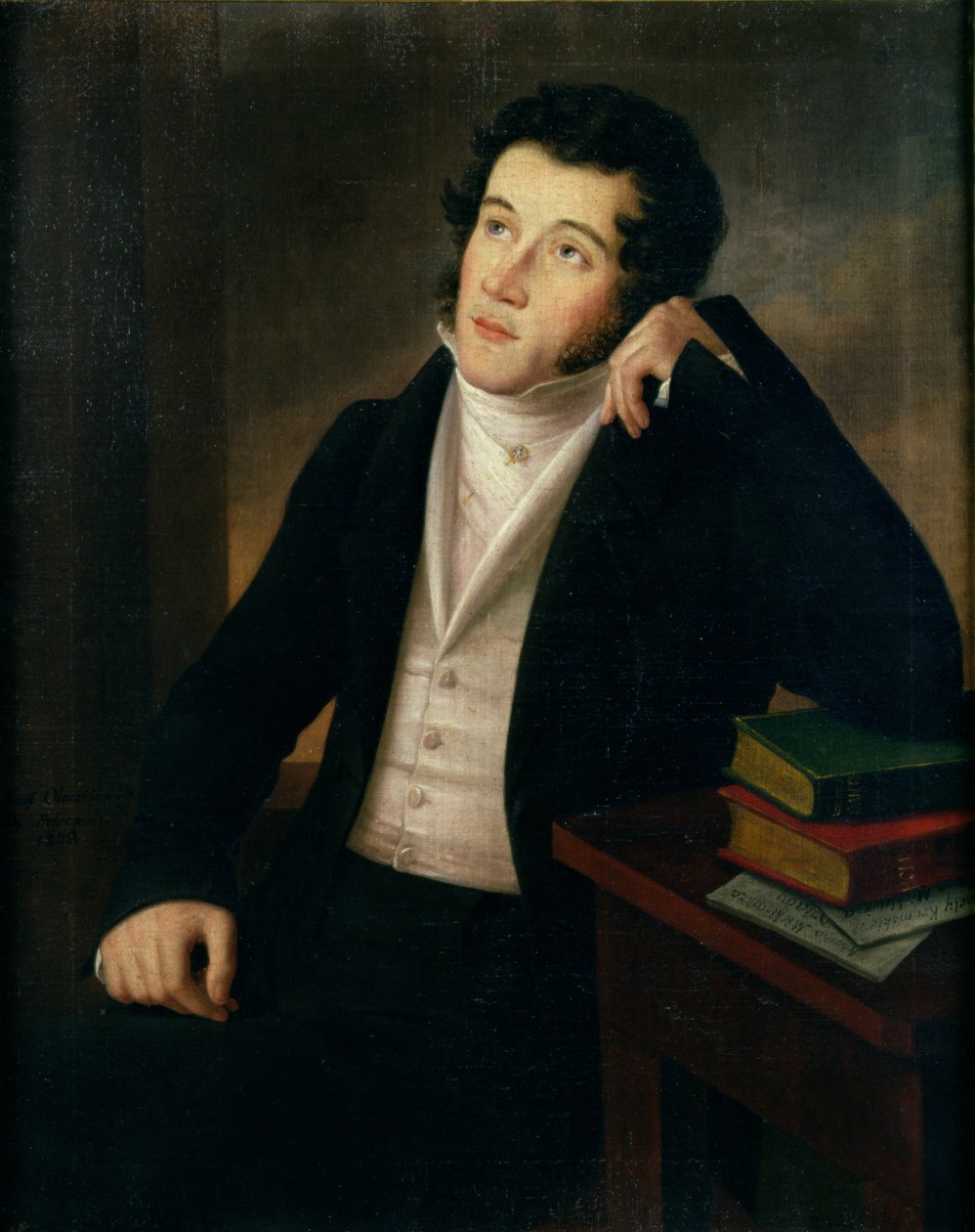 Portret van Adam Bernard Mickiewicz (1798-1855) door Jozef Oleszkiewicz