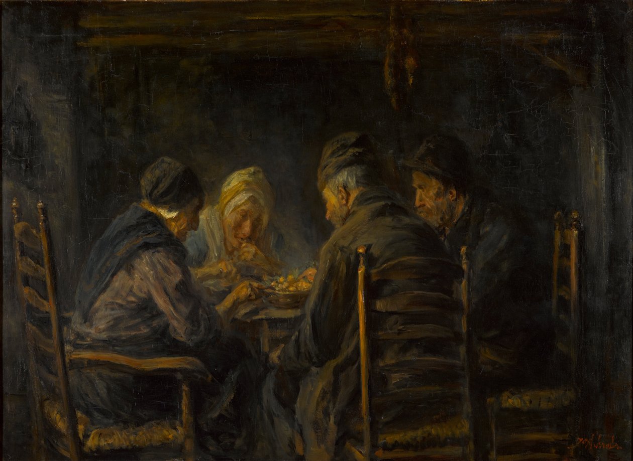 Aardappeleters door Jozef Israëls