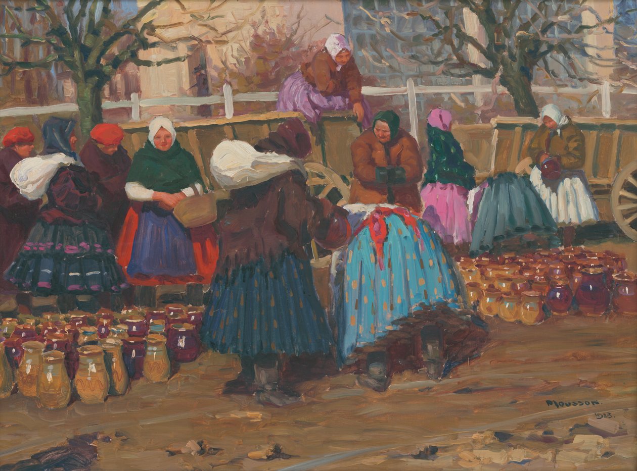 Pottenmarkt door Jozef Teodor Mousson