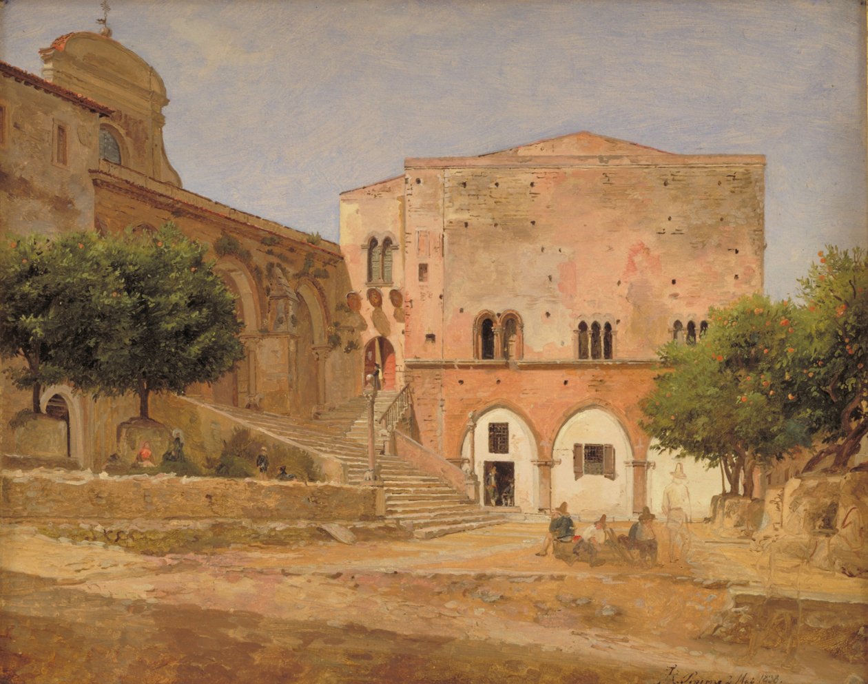 De markt in Priverno door Jørgen Roed