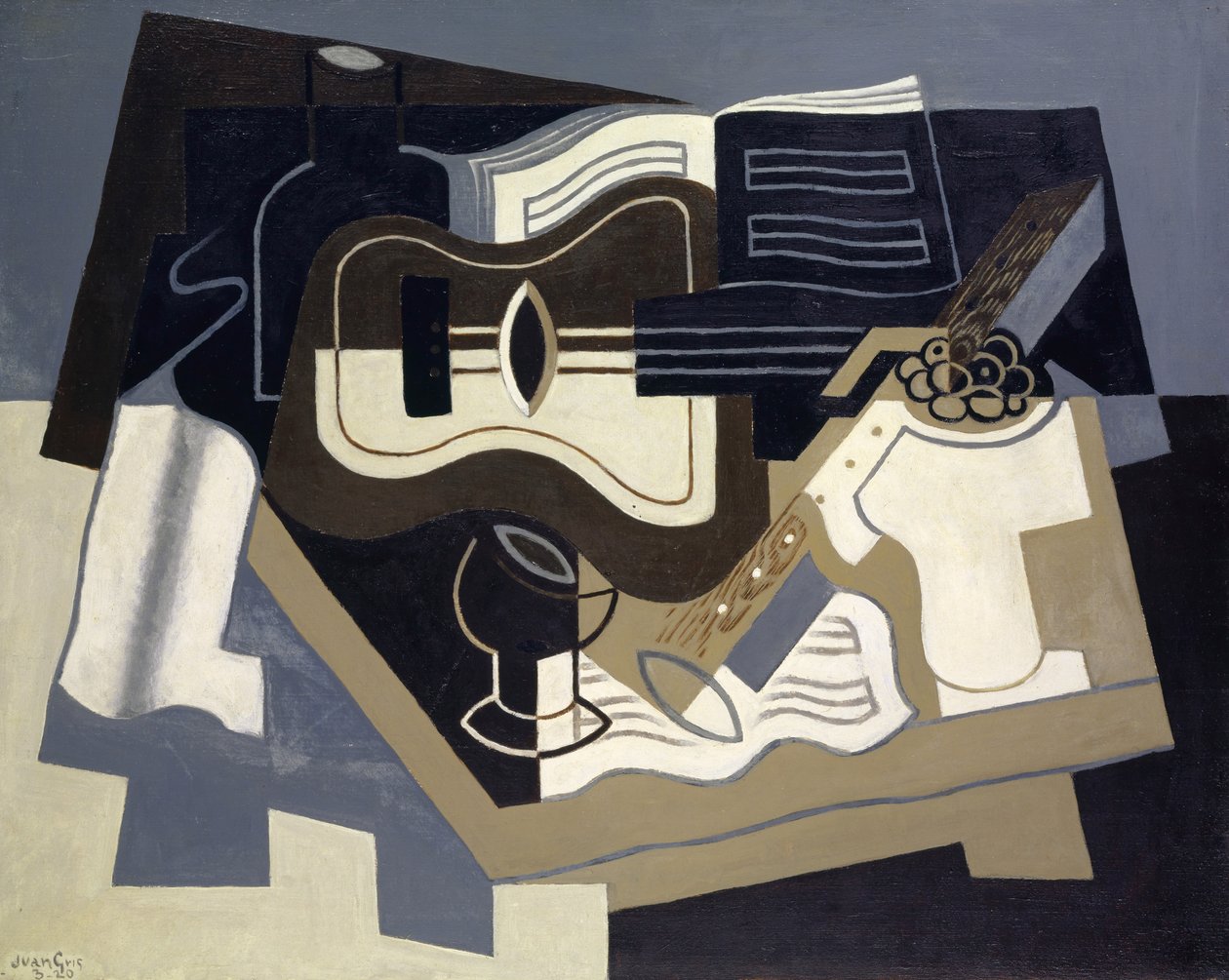 Gitaar en Klarinet, 1920 door Juan Gris