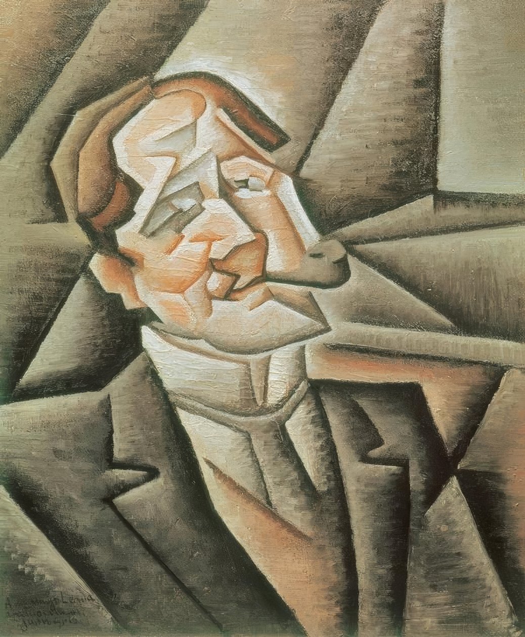 De man met de pijp door Juan Gris