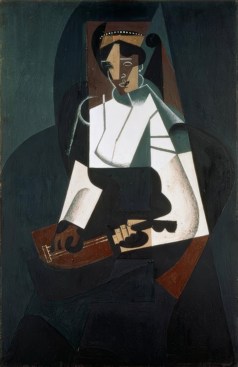 De vrouw met de mandoline door Juan Gris