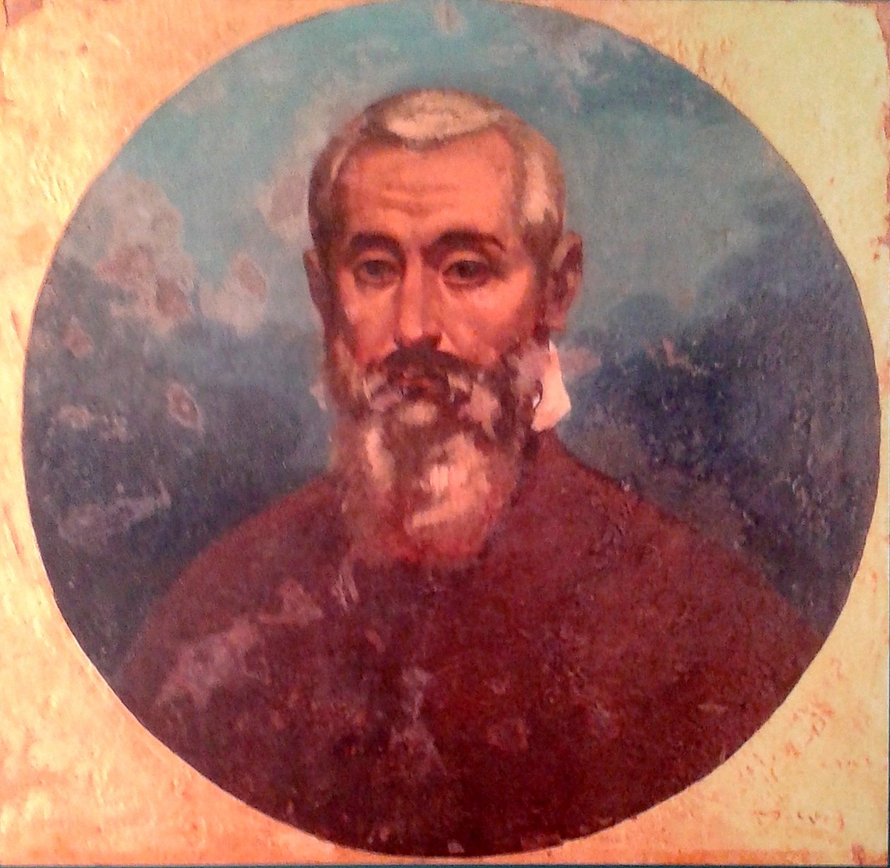 Portret van de Italiaanse schilder Jacopo Tintoretto door Juan Leon Palliere
