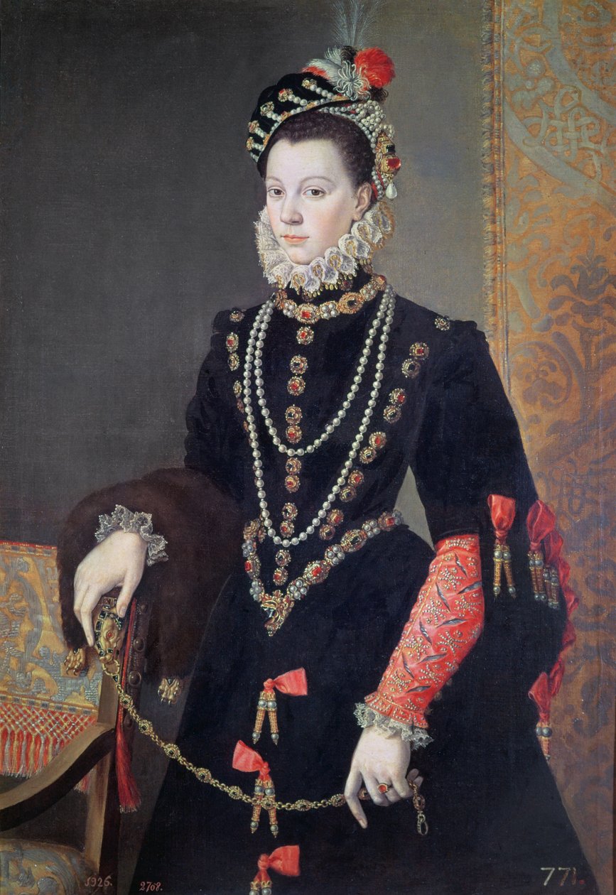 Elizabeth de Valois, c.1605 door Juan Pantoja de la Cruz