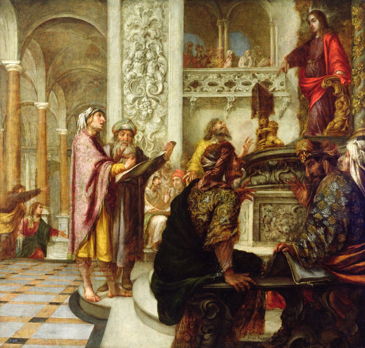 Christus predikend in de tempel, 1686 door Juan de Valdes Leal