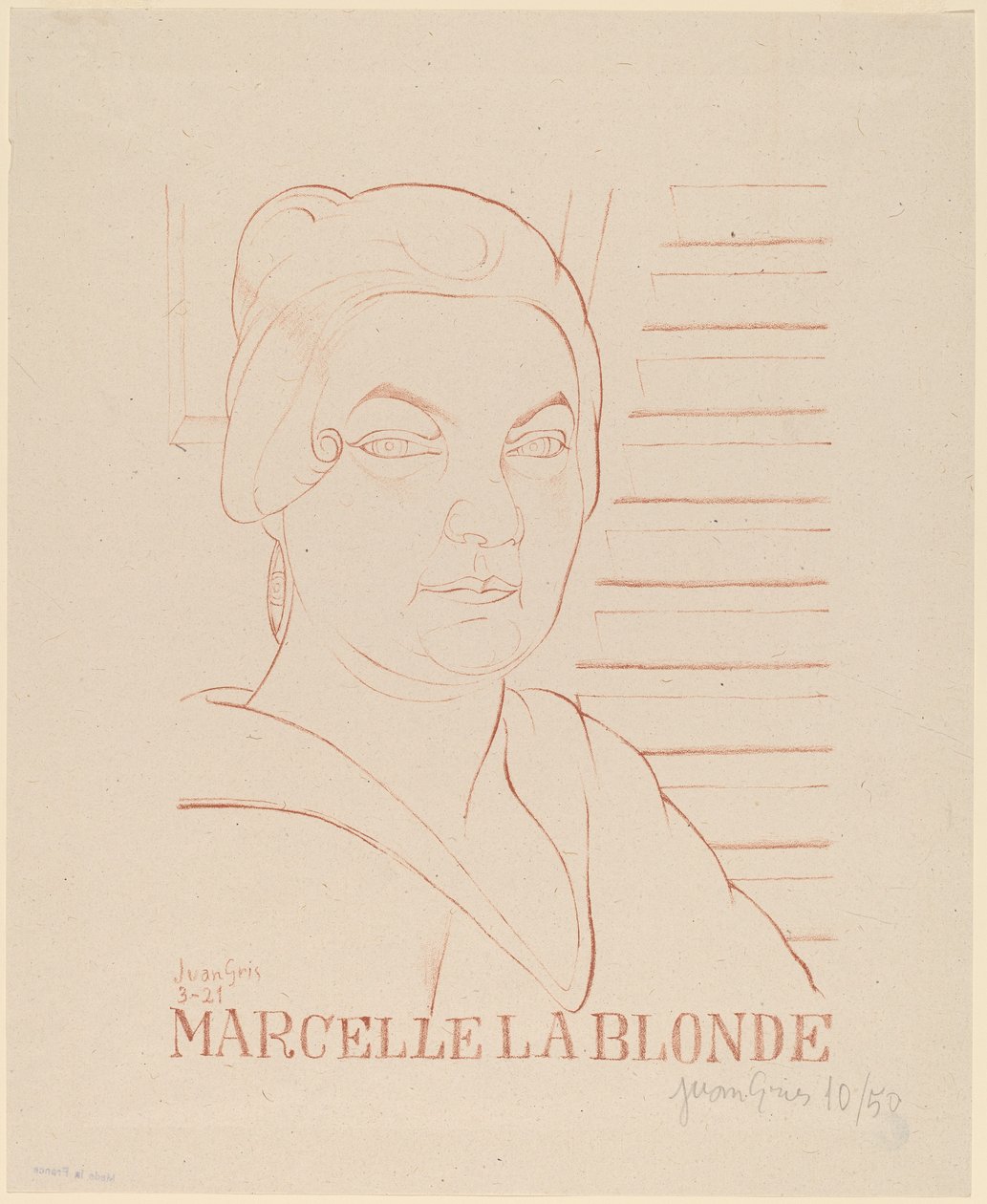 Marcelle de Blonde door Juan Gris