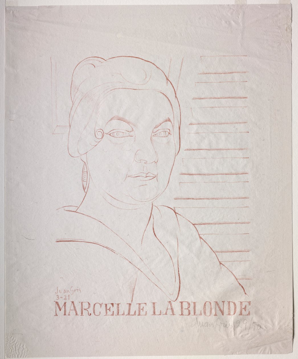 Marcelle de Blonde door Juan Gris