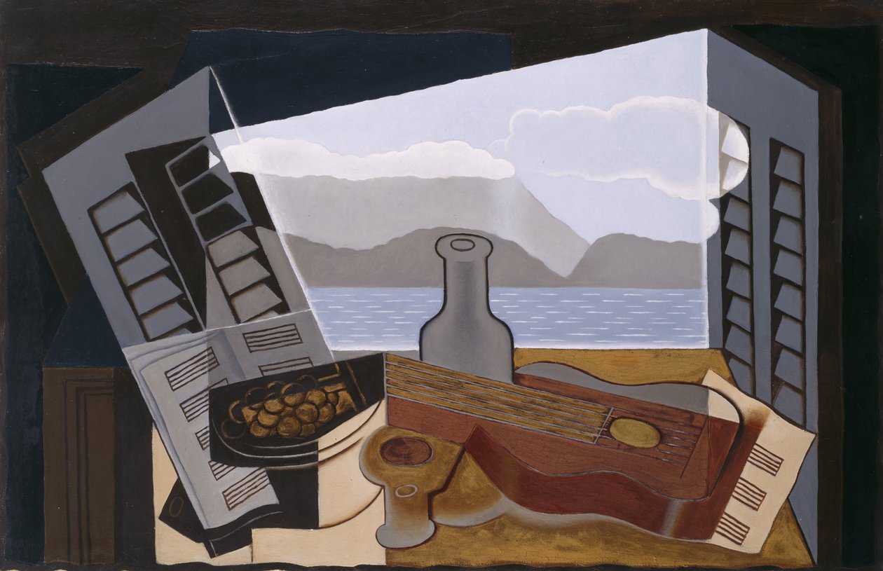 Het Open Raam, 1921 door Juan Gris