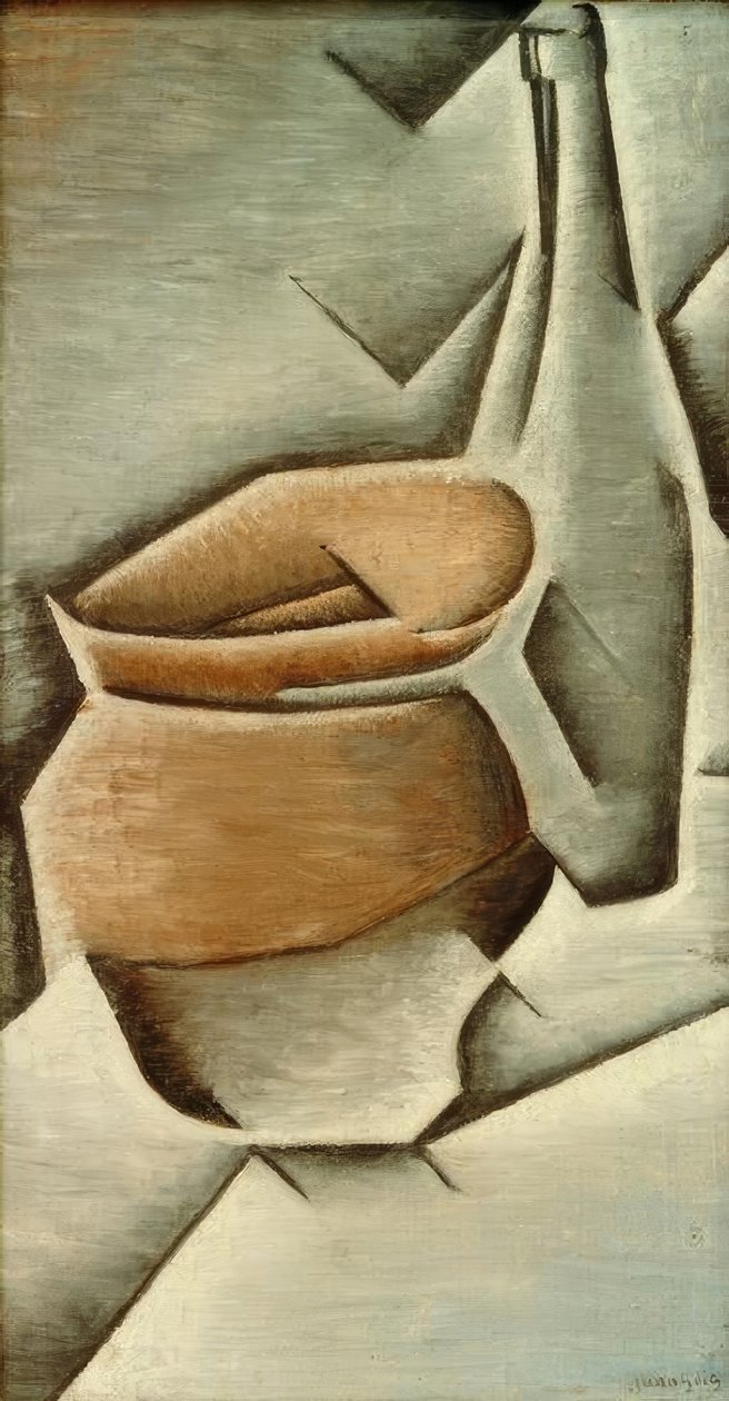Pot en fles door Juan Gris