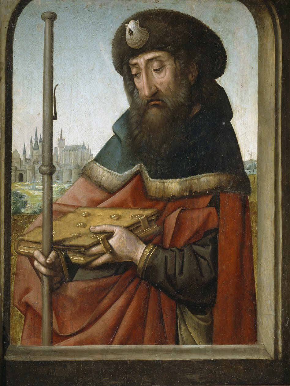 Sint Jacobus de Meerdere als pelgrim door Juan de Flandes