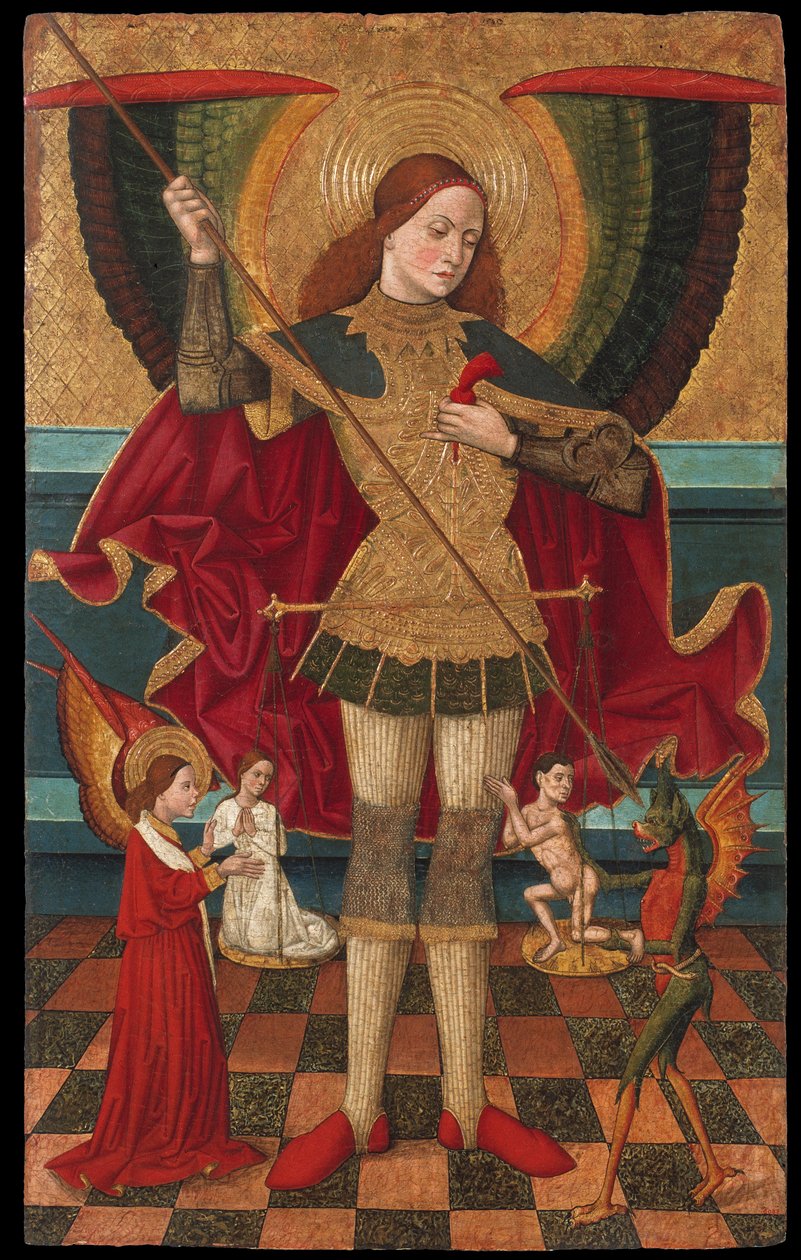 Sint-Michiel weegt zielen door Juan de la Abadía
