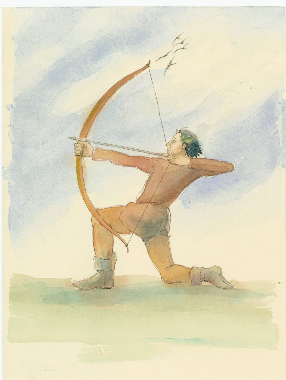 Een middeleeuwse boogschutter, 2004 door Judith Dobie