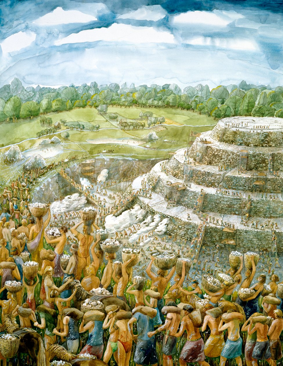 Silbury Hill, ca. 2400 v.Chr., ca. 1990-2010 door Judith Dobie
